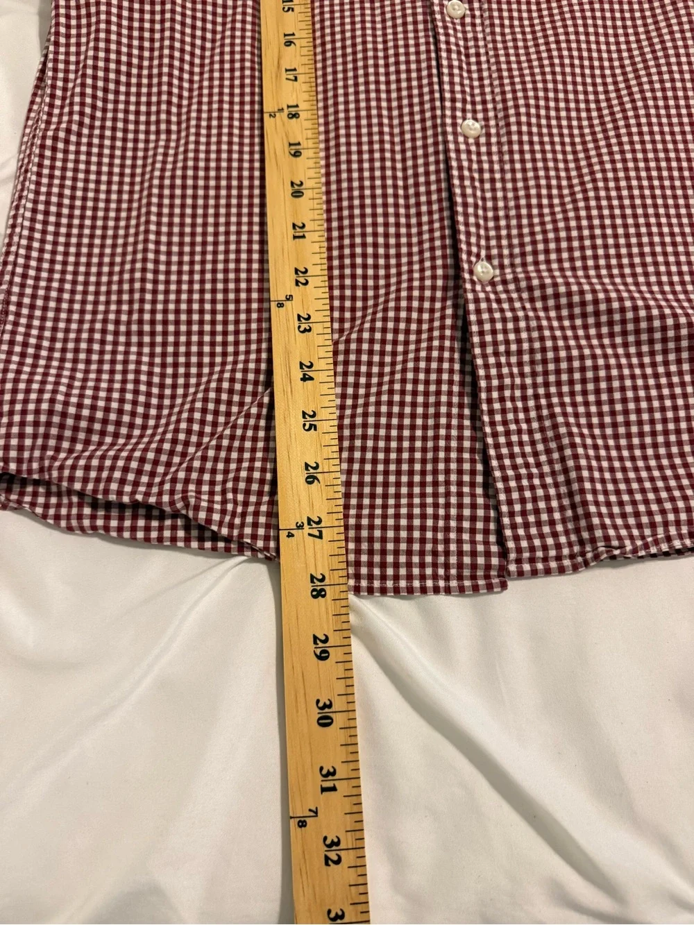 J. Crew Red Gingham Button-Down Shirt
